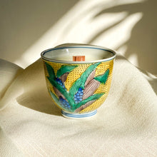 Load image into Gallery viewer, Kutani Painted Pokeweed Candle (Blue Berries)