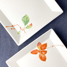 Load image into Gallery viewer, Leaf Motif Square Japanese Vintage Plate