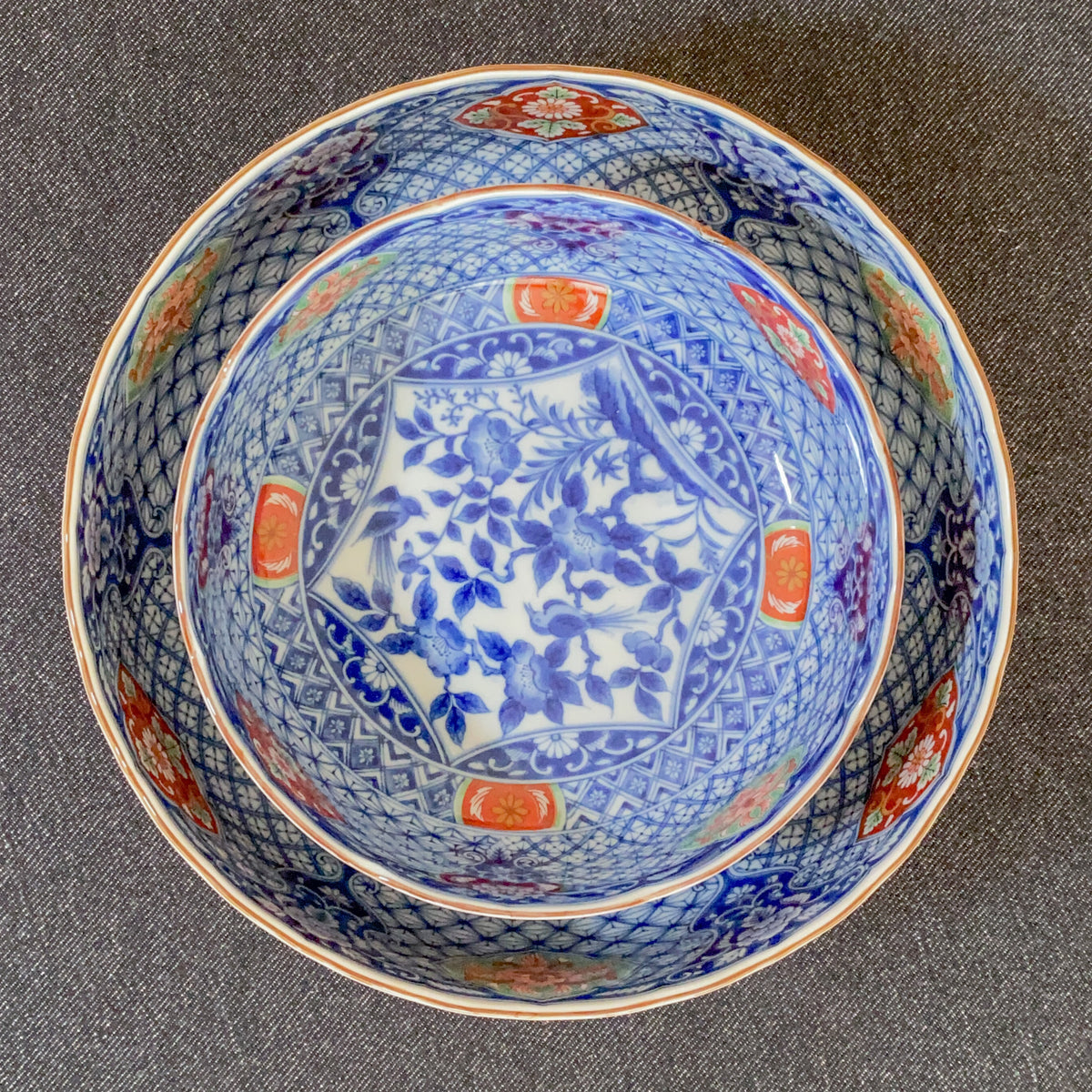 Painted Birds + Flowers Arita Ware Japanese Vintage Bowl – Whose