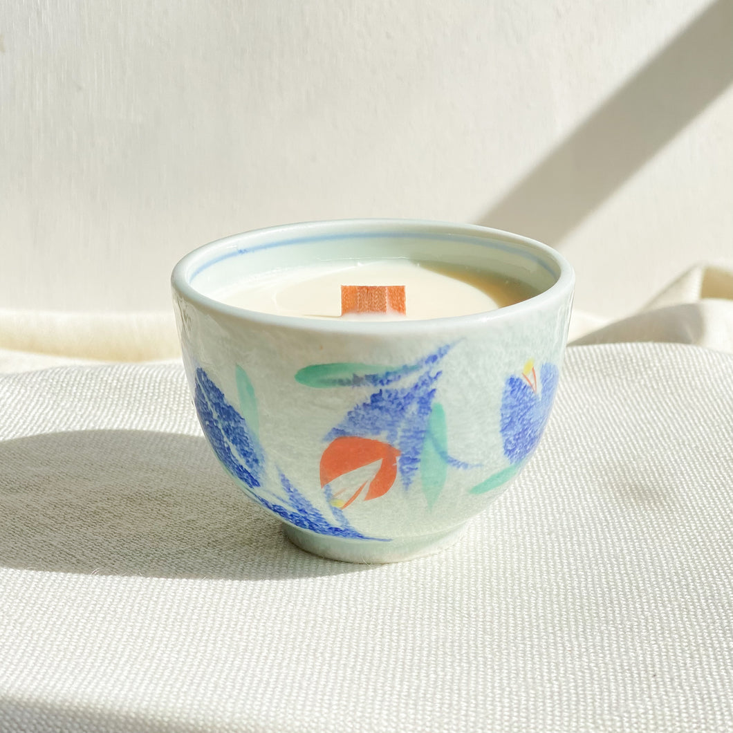 Arita Gashou Ginger Flower Yunomi (Tea Cup) Candle