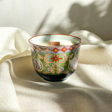 Load image into Gallery viewer, Arita Matcha Green Patterned Yunomi Candle
