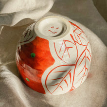 Load image into Gallery viewer, Akae Hake-e Hand Painted Yunomi Candle
